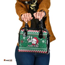 Custom Rabbitohs Rugby Shoulder Handbag Glory Glory The South 2023 Christmas Vibe Unique