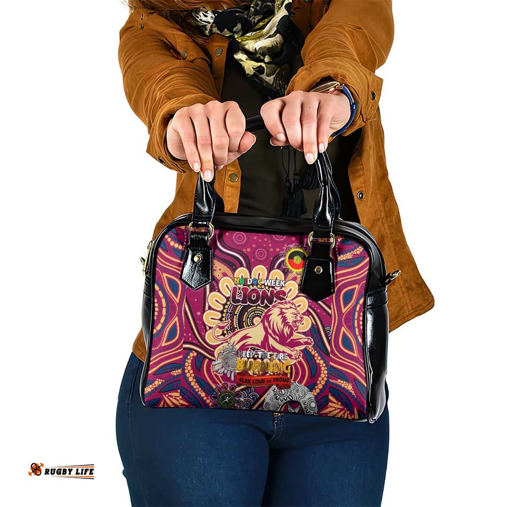 Brisbane Lions NAIDOC Week 2024 Shoulder Handbag Mascot Football DT02