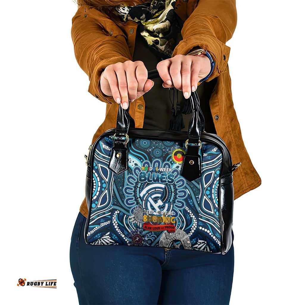 Carlton Blues NAIDOC Week 2024 Shoulder Handbag Mascot Football DT02