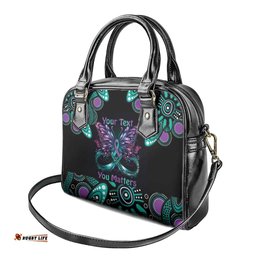 Personalised Hope Fight Suicide Prevention Awareness Shoulder Handbag Aboriginal Motif