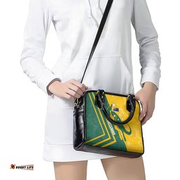 Personalised Australia Soccer Shoulder Handbag Green & Gold Go Socceroos