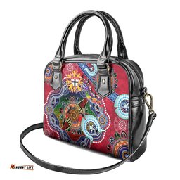 Custom NAIDOC Week 2024 St Kilda Saints Shoulder Handbag Australia Aboriginal Dot Painting DT02