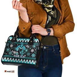 Custom Port Adelaide Power Football Shoulder Handbag Port Adelaide Power Football Christmas Vibe 2023