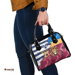 Brisbane-Geelong Football Custom Shoulder Handbag Cracked Metal Style