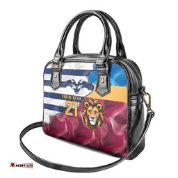 Brisbane-Geelong Football Custom Shoulder Handbag Cracked Metal Style