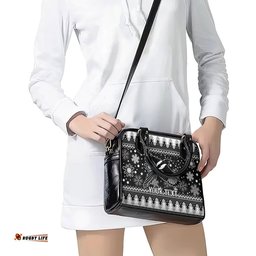 Custom Magpies Football Shoulder Handbag Christmas Vibe 2023
