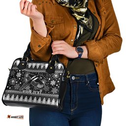 Custom Magpies Football Shoulder Handbag Christmas Vibe 2023