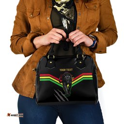 Personalised NRL Panthers Shoulder Handbag Premiers 2023 Three Peat Proud Of Our Boys Black