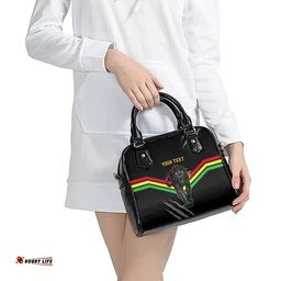 Personalised NRL Panthers Shoulder Handbag Premiers 2023 Three Peat Proud Of Our Boys Black