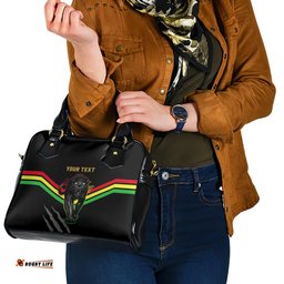 Personalised NRL Panthers Shoulder Handbag Premiers 2023 Three Peat Proud Of Our Boys Black