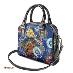 Custom NAIDOC Week 2024 West Coast Eagles Shoulder Handbag Australia Aboriginal Dot Painting DT02