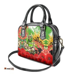 Personalised Mascot Raiders ANZAC Shoulder Handbag Lest We Forget DT02