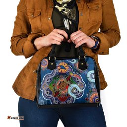 Custom NAIDOC Week 2024 Adelaide Crows Shoulder Handbag Australia Aboriginal Dot Painting DT02