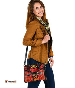 Anzac Lest We Forget Poppy Shoulder Handbag New Zealand Maori Silver Fern - Australia Aboriginal