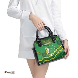 Custom Australia Kookaburras Shoulder Handbag Indigenous Art