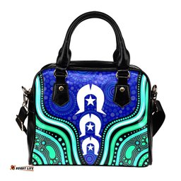 Torres Strait Shoulder Handbags - Torres Strait Symbol And Aboriginal Patterns