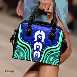 Torres Strait Shoulder Handbags - Torres Strait Symbol And Aboriginal Patterns
