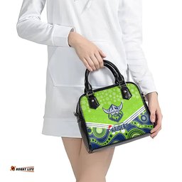 Custom Raiders Rugby Christmas Shoulder Handbag Merry Xmas 2023 Mix Aboriginal Art