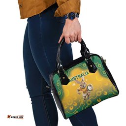 Australia Rugby 2024 Shoulder Handbag Go Wallabies Aboriginal Pattern