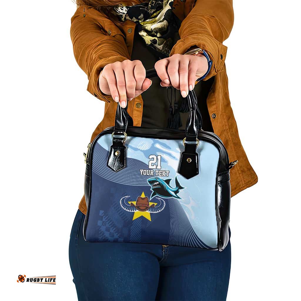 Sharks-Cowboys Rugby Custom Shoulder Handbag Half Dynamic Style
