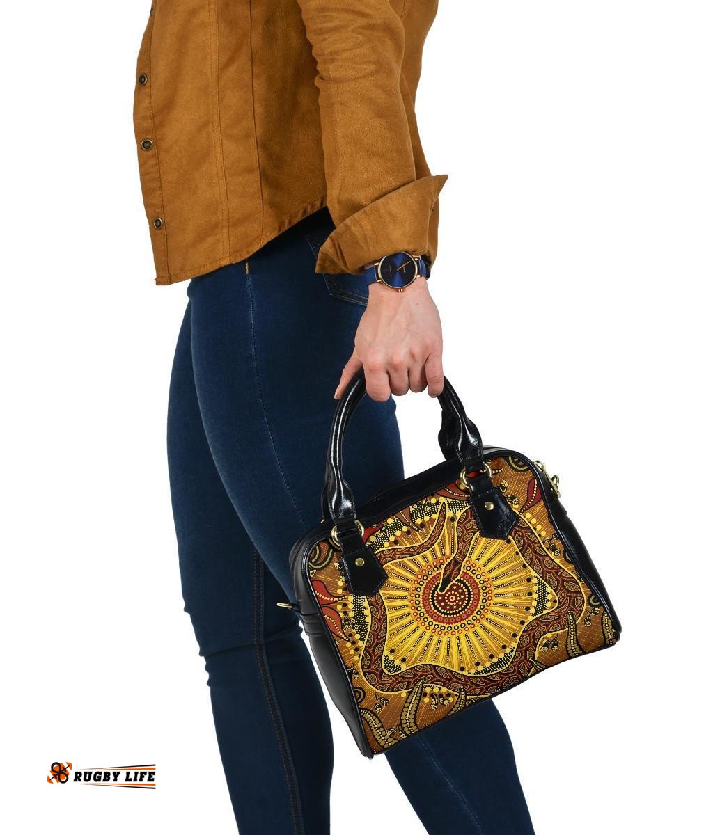 Shoulder Handbag - Australian Aboriginal Snake - Rainbow Serpent
