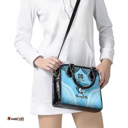 Sharks Rugby Custom Shoulder Handbag With Polynesian Style