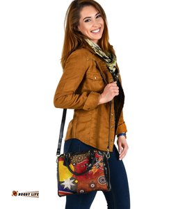 Shoulder Handbags - Aboriginal Dot Painting & Flags, Crocodile