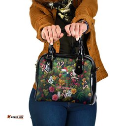 Meri Kirihimete Kakapo Santa Shoulder Handbag Merry Christmas with Tropical Vibe