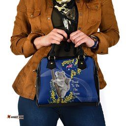 Australia Day Shoulder Handbag Proud To Be An Aussie Koala With Map Golden Wattle