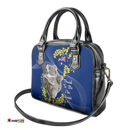 Australia Day Shoulder Handbag Proud To Be An Aussie Koala With Map Golden Wattle