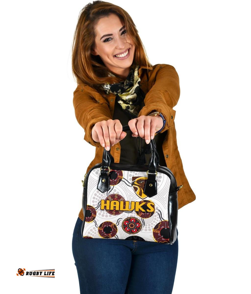 Hawthorn Shoulder Handbag Hawks Indigenous - White