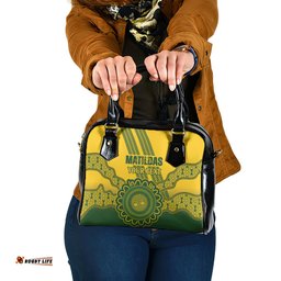 Custom Australia Matildas Shoulder Handbag Aussie Aboriginal Gold Version
