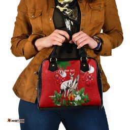 Personalised Kangaroo Lover Shoulder Handbag Australia Merry Christmas Aboriginal