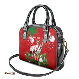 Personalised Kangaroo Lover Shoulder Handbag Australia Merry Christmas Aboriginal