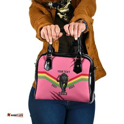 Personalised NRL Panthers Shoulder Handbag Premiers 2023 Three Peat Proud Of Our Boys Pink