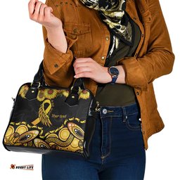 Be Bold Go Gold Aboriginal Ribbon Childhood Personalised Shoulder Handbag