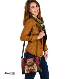 Custom Aboriginal Shoulder Handbag - Australian Echidna