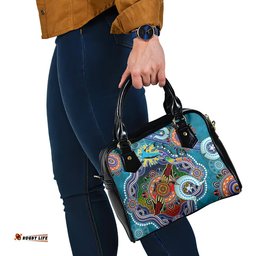 Personalised Sharks NAIDOC Week 2024 Shoulder Handbag Australia Aboriginal Dot Painting DT02
