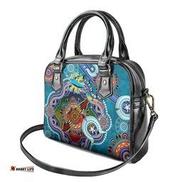Personalised Sharks NAIDOC Week 2024 Shoulder Handbag Australia Aboriginal Dot Painting DT02