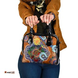 Custom NAIDOC Week 2024 GWS Giants Shoulder Handbag Australia Aboriginal Dot Painting DT02