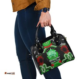 Melbourne Stars ANZAC 2024 Shoulder Handbag Lest We Forget Poppy Mix Camouflage