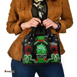 Melbourne Stars ANZAC 2024 Shoulder Handbag Lest We Forget Poppy Mix Camouflage