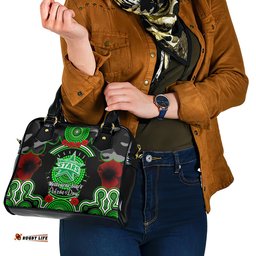 Melbourne Stars ANZAC 2024 Shoulder Handbag Lest We Forget Poppy Mix Camouflage