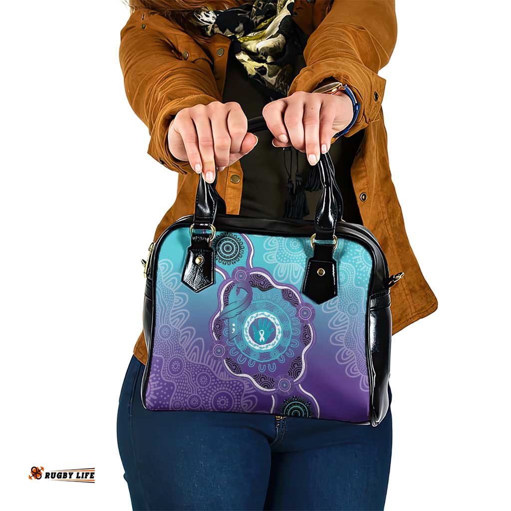 Australia Indigenous Shoulder Handbag Suicide Prevention Month Ribbon Aboriginal Art