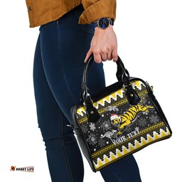Custom Tigers Football Shoulder Handbag Christmas Vibe 2023