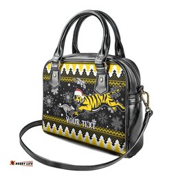 Custom Tigers Football Shoulder Handbag Christmas Vibe 2023