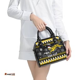 Custom Tigers Football Shoulder Handbag Christmas Vibe 2023
