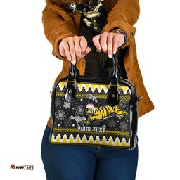 Custom Tigers Football Shoulder Handbag Christmas Vibe 2023