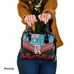 Custom Port Adelaide Power Football Shoulder Handbag ANZAC Lest We Forget
