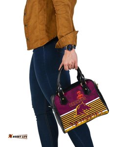 Brisbane Broncos Shoulder Handbag Anzac Day Simple Style - Maroon